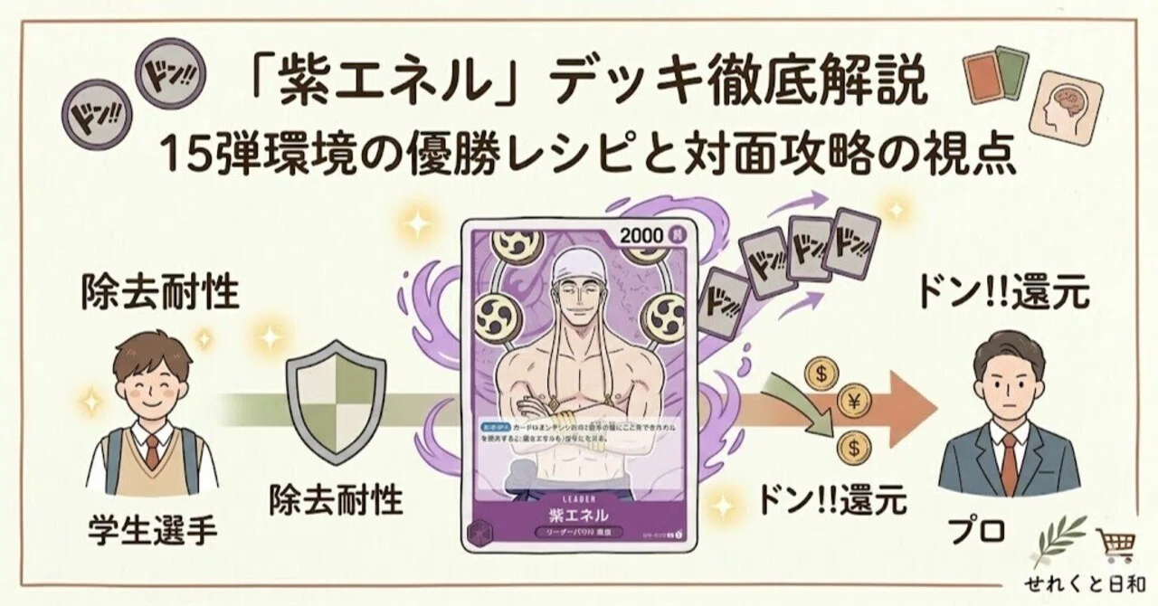 紫エネル徹底解説。15弾環境の優勝デッキレシピから学ぶ構築と使い方の
