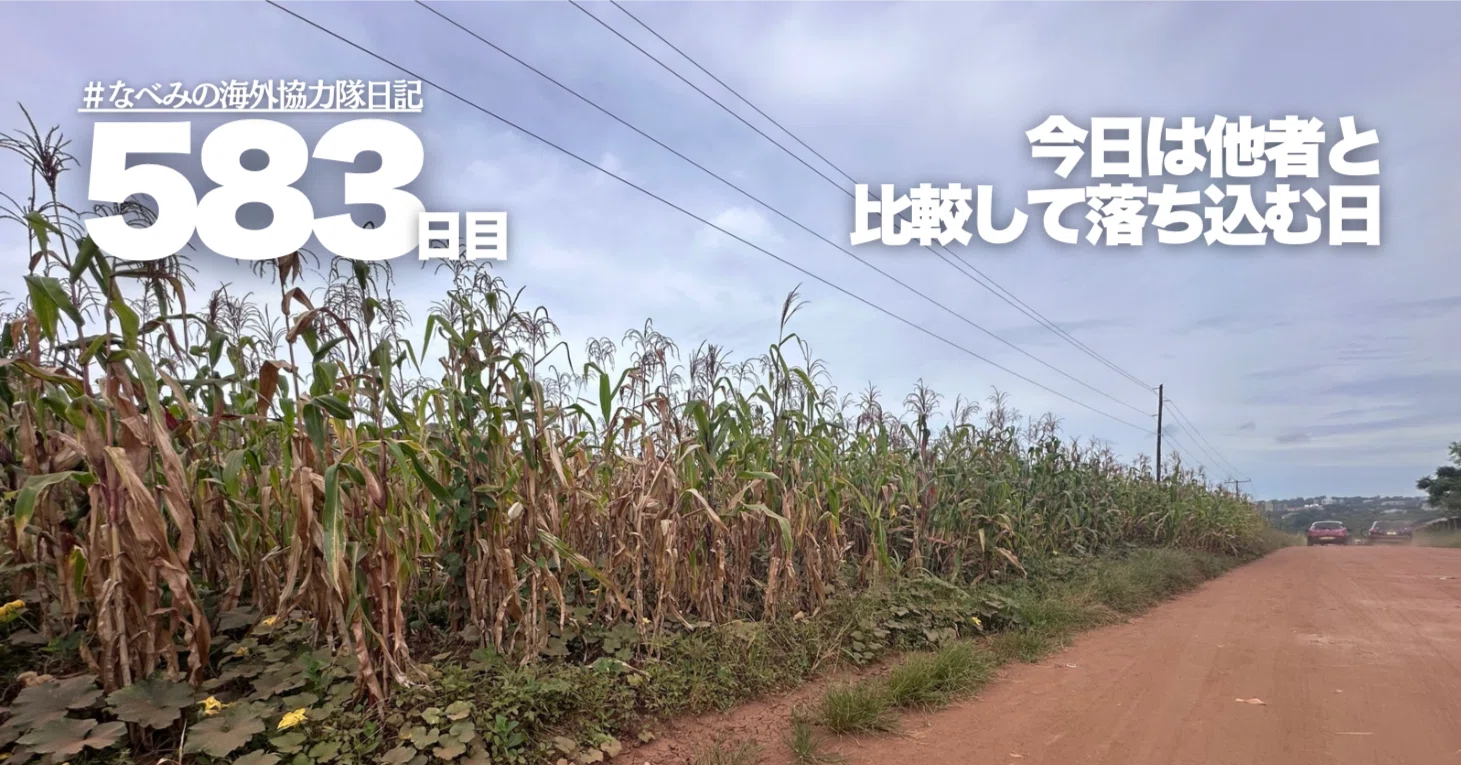 JICA海外協力隊】583/730日目「今日は他者と比較して落ち込む日