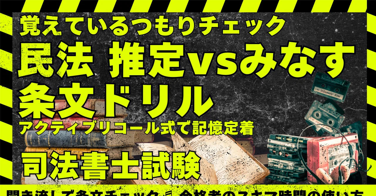 それ、推定？それとも、みなす？」正確に使い分けられますか 