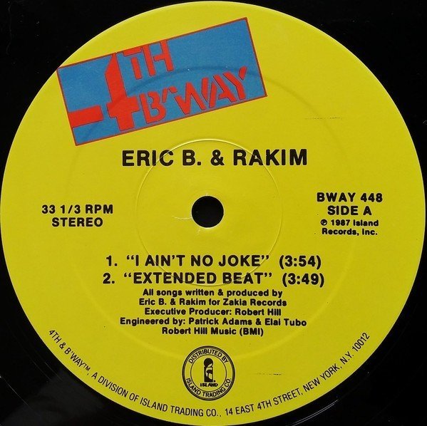 洋楽 ERIC B. & RAKIM / PAID IN FULL / COLDCUT Paid In Full (Seven Minutes Of Madness - The Coldcut Remix