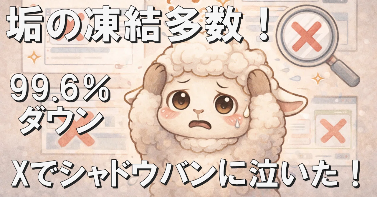 通常20万インプが872に激減…Xで“シャドウバン疑惑”が起きた2日間の記録