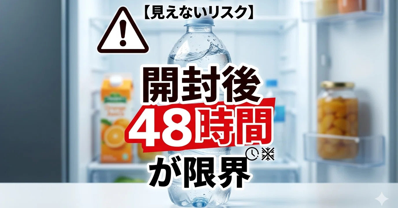 見えないリスク】ミネラルウォーター、開封後は冷蔵庫でも48時間以内が