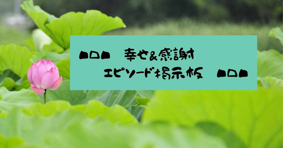 幸せ 感謝エピソード掲示板 幸せの学校 なごみ Note