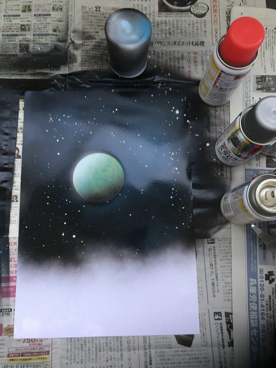 スプレーアート 宇宙 缶スプレーアート 宇宙 近未来 アート作品 公式通販