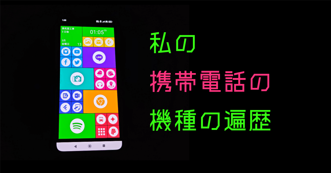 複数の携帯電話本体 私の携帯電話の機種遍歴 1999年〜2026年｜4season