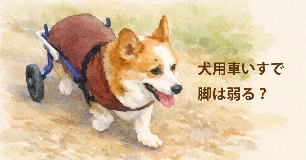 犬用車いすに乗ると脚が弱くならない？