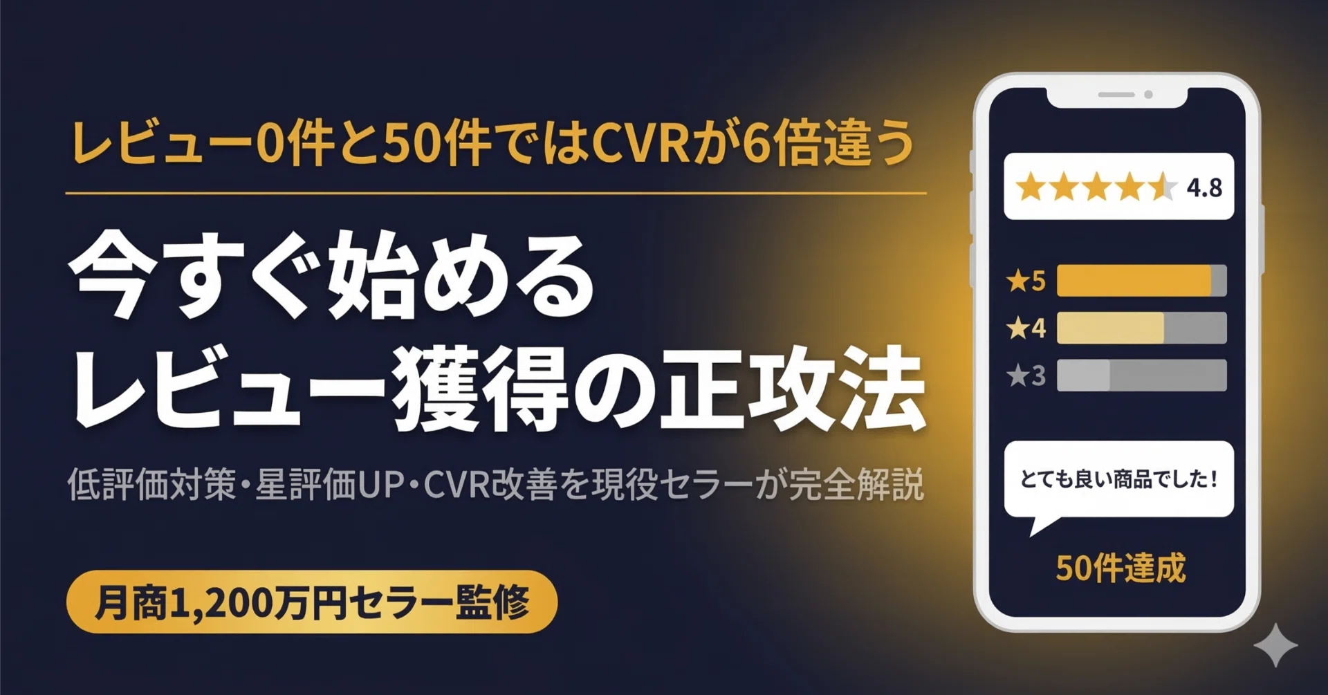 Amazonレビュー獲得の正しいやり方｜低評価対策・星評価UPでCVRを