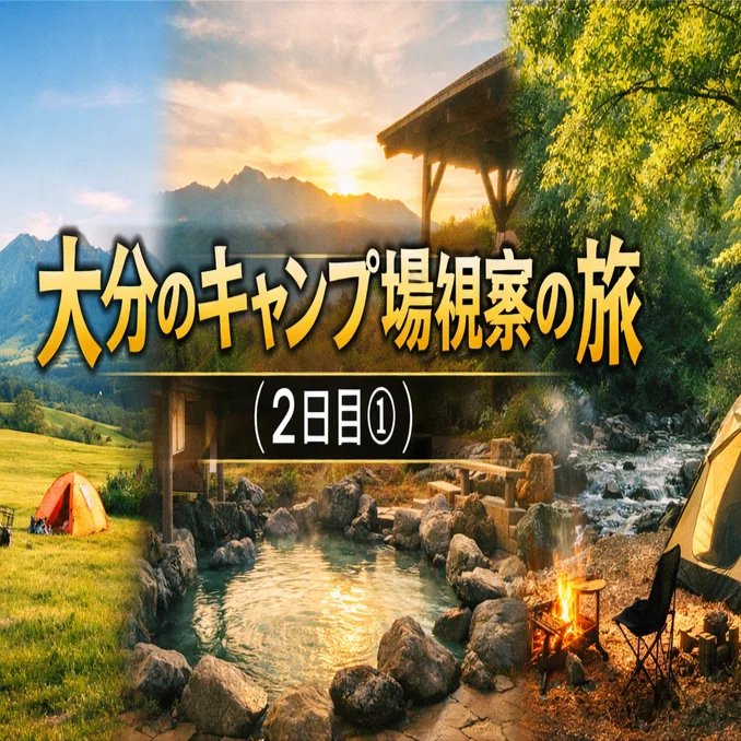 大分のキャンプ場視察の旅（2日目）①｜キャンパーだ・ホイ