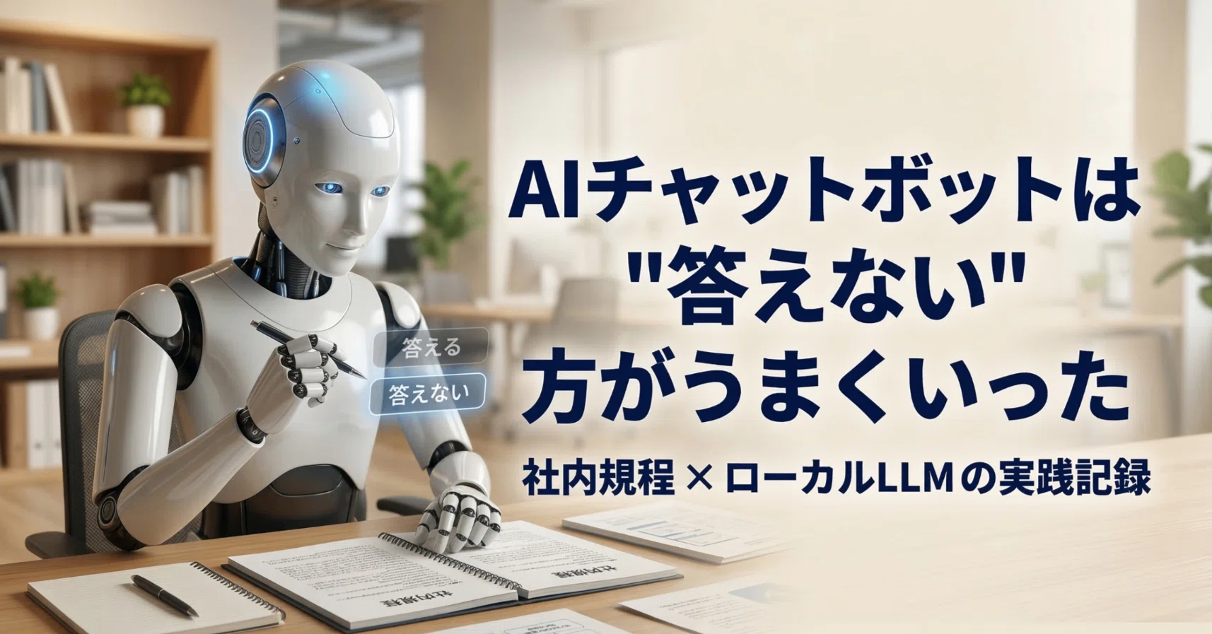 社内規程を読ませたAIチャットボット、答えさせない方がうまくいった