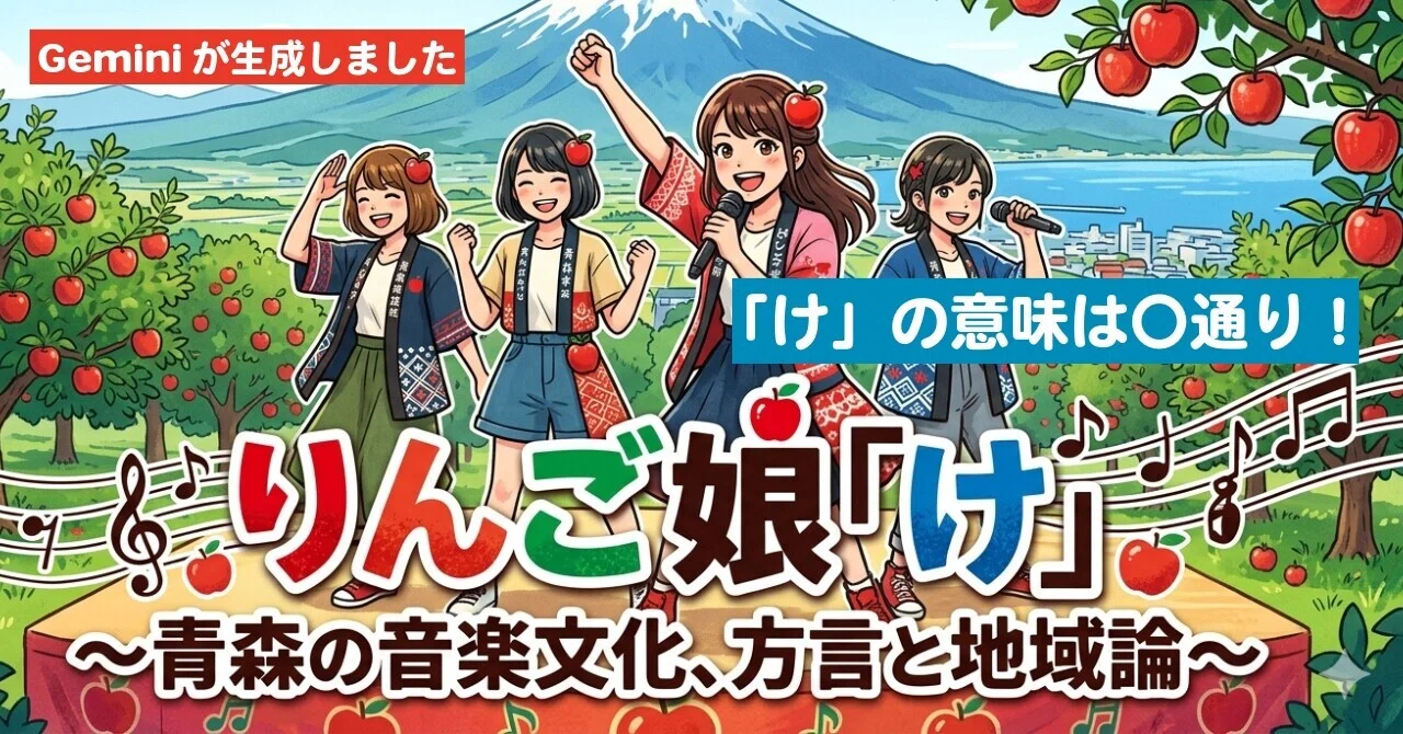 りんご娘「け」～津軽弁解説、青森の音楽文化、方言と地域論～｜GGトミー