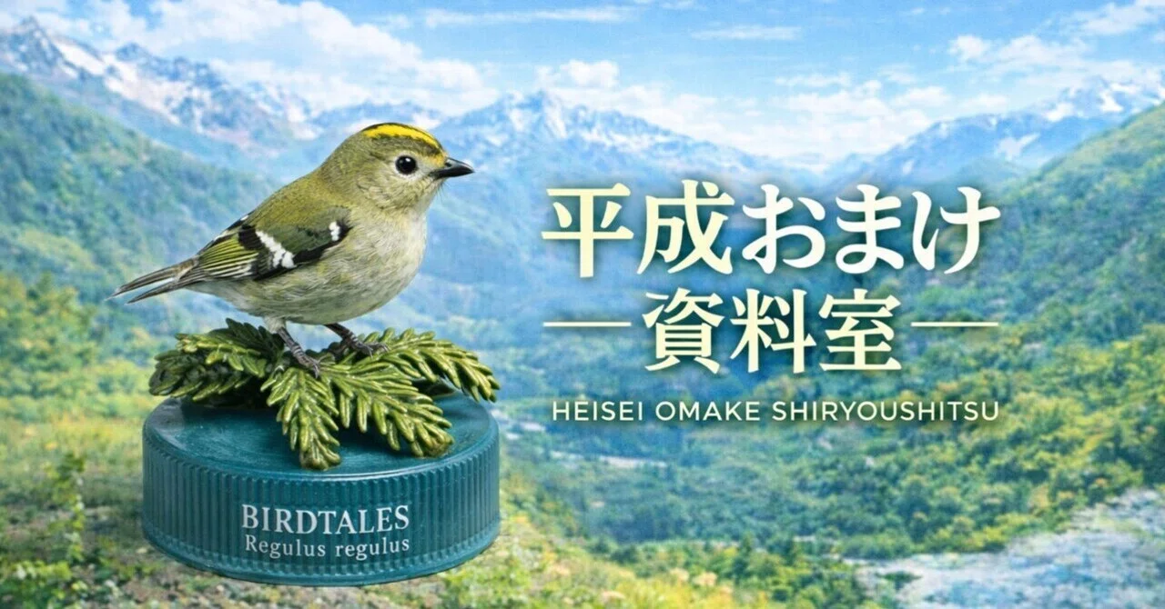 サントリー天然水のおまけBIRDTALES-3「キクイタダキ」を手に取って