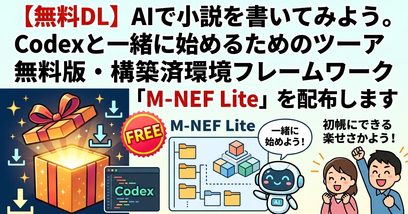 無料DL】AIで小説を書いてみよう。Codexと一緒に始めるための無料版