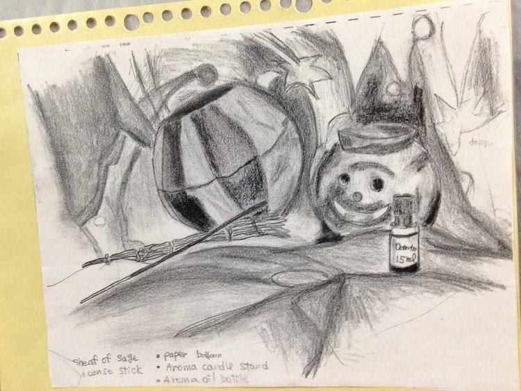 i found my old beginning practice paintings etc
from #AAU classes 
倉庫から古い習作が出てきた。アメリカの芸大のクラス

sketch pencil