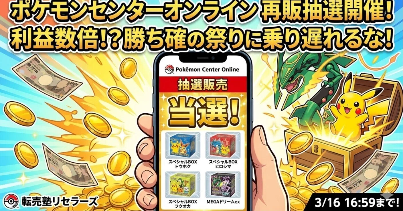 ポケモンセンターオンライン スペシャルBOX再販抽選！勝ち確の祭りに