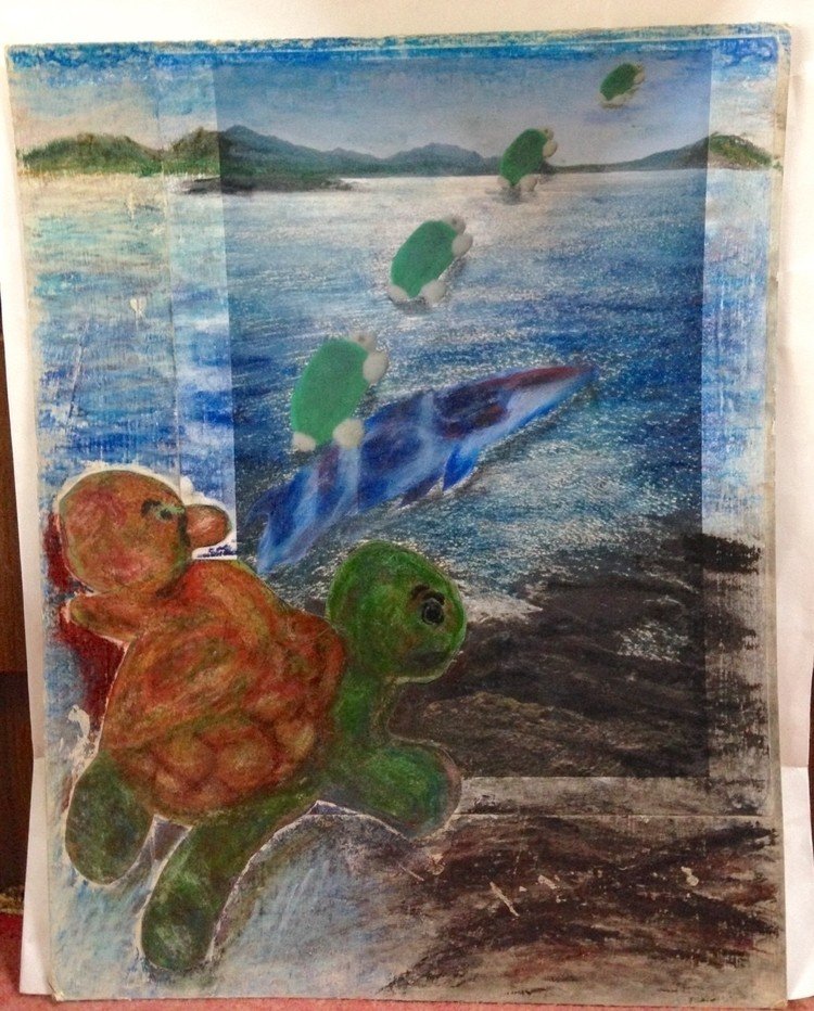 i found my old beginning practice paintings 
from #AAU classes 
倉庫から古い美術学校の習作が出てきた。

#GreemTortoiseAdventureTravel #greentortoise 
photo collage 