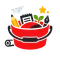 赤いバケツ