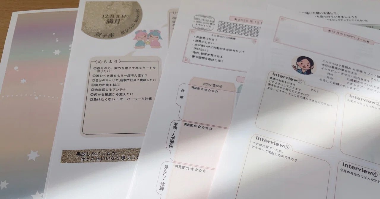 Reflection Writing Notebook Announcement of the completion of the Hoshi-Mira Notebook (April start ...