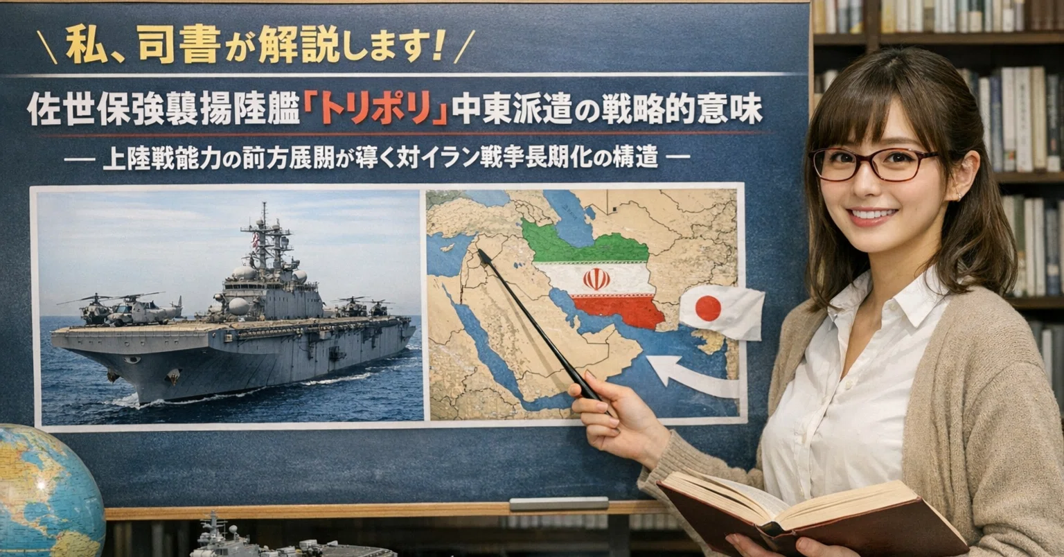 私、司書が解説します！ 佐世保強襲揚陸艦「トリポリ」中東派遣の戦略