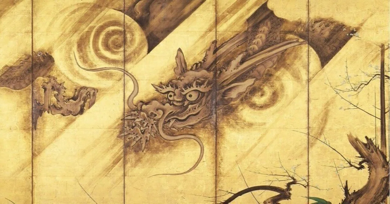 妙心寺展」出品作① 狩野山楽《龍図屏風》桃山時代 17世紀 妙心寺