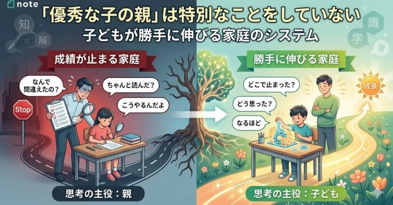 優秀な子の親」は特別なことをしていないーー子どもが勝手に伸びる家庭