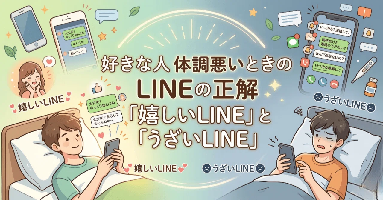体調不良 line 男性心理