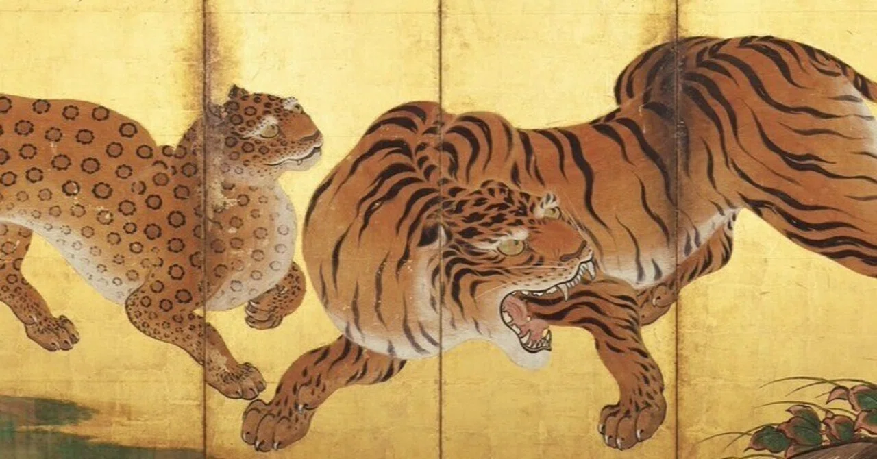 妙心寺展」出品作② 狩野山楽《虎図屏風》桃山時代 17世紀 妙心寺