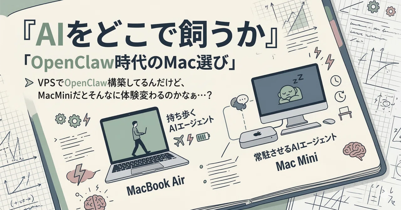MacBook AirかMac miniか。OpenClaw時代の答えは、スペック表より