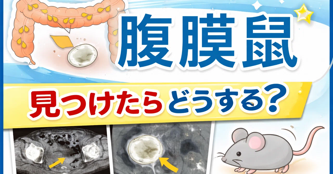腹膜鼠（Peritoneal Mouse）とは？腹部CTで見つかる「動く石灰化」の正体｜とっとこ画像診断太郎