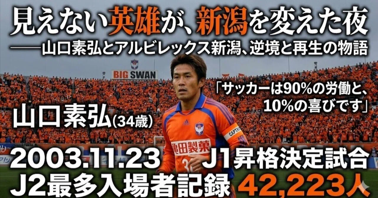 見えない英雄が、新潟を変えた夜｜ワーディー＠凡人サッカー
