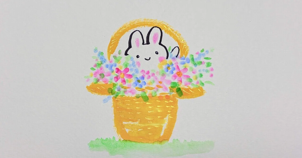 ⑦【開運イラスト】イースターモチーフ⑤】籠は「受けとる器」の象徴