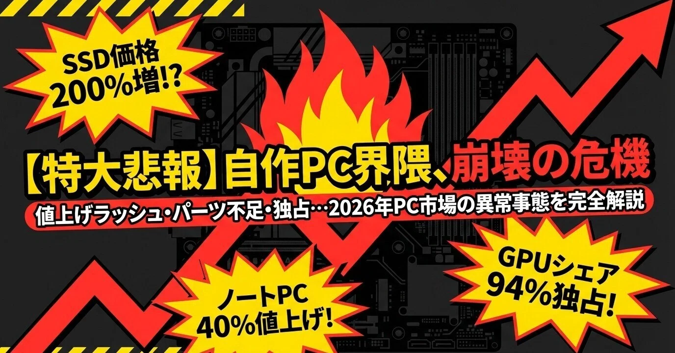 2026年-2027年 PCハードウェア市場：構造的変化と供給危機の分析予測