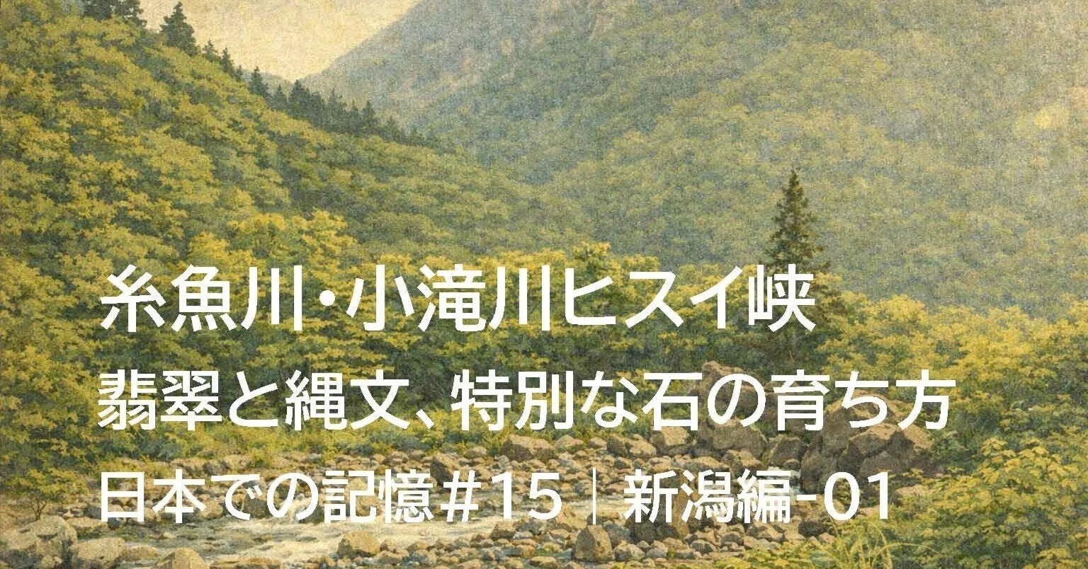 糸魚川・小滝川ヒスイ峡——翡翠と縄文、特別な石の育ち方【日本での記憶