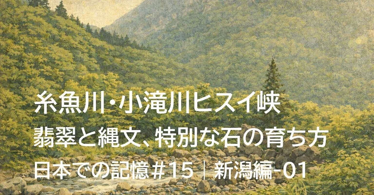 糸魚川・小滝川ヒスイ峡——翡翠と縄文、特別な石の育ち方【日本での記憶