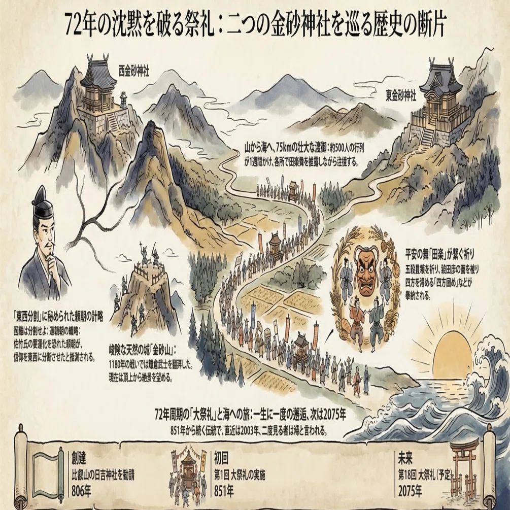 二つの金砂、時を越える大祭礼｜ミカイターいなお＠実用地歴提案会