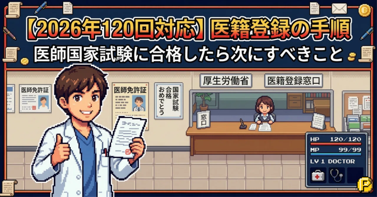 2026年・第120回版】医師国家試験合格後の医籍登録の手順と新生活準備