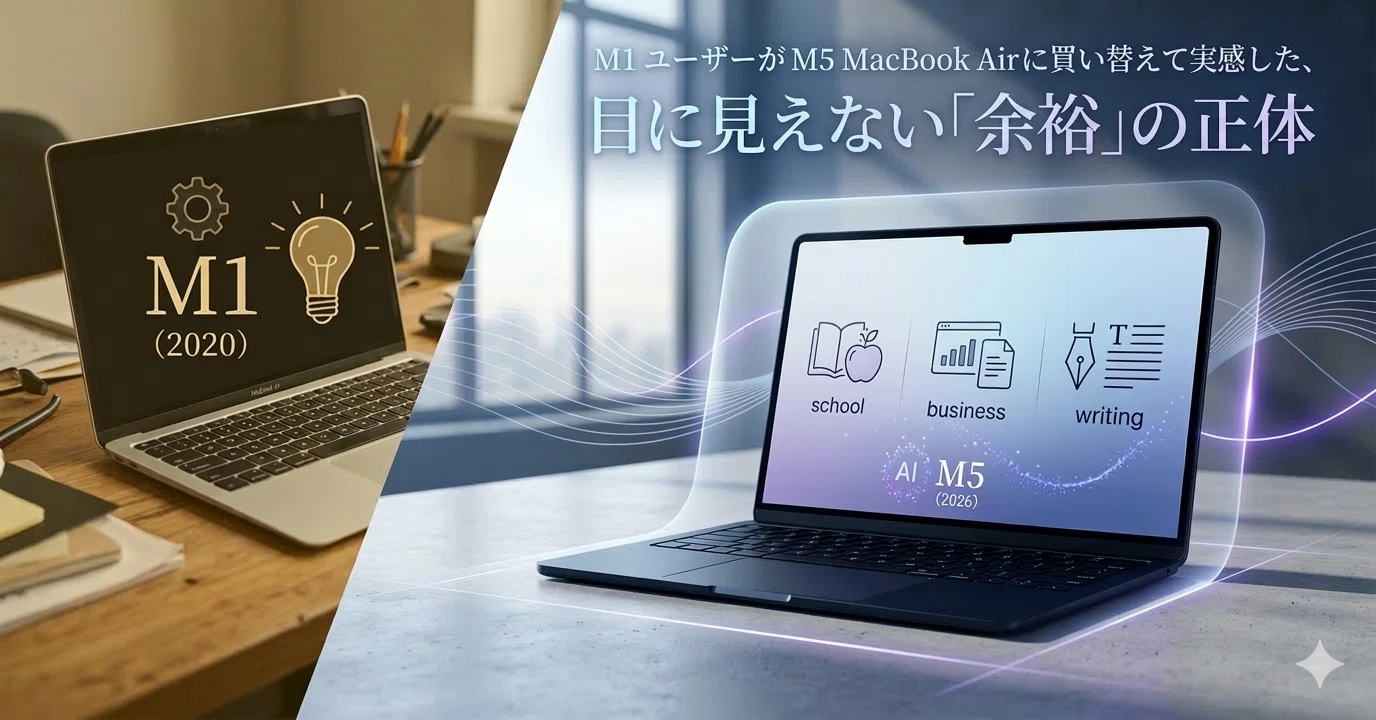 M1ユーザーがM5 MacBook Airに買い替えて実感した、目に見えない「余裕