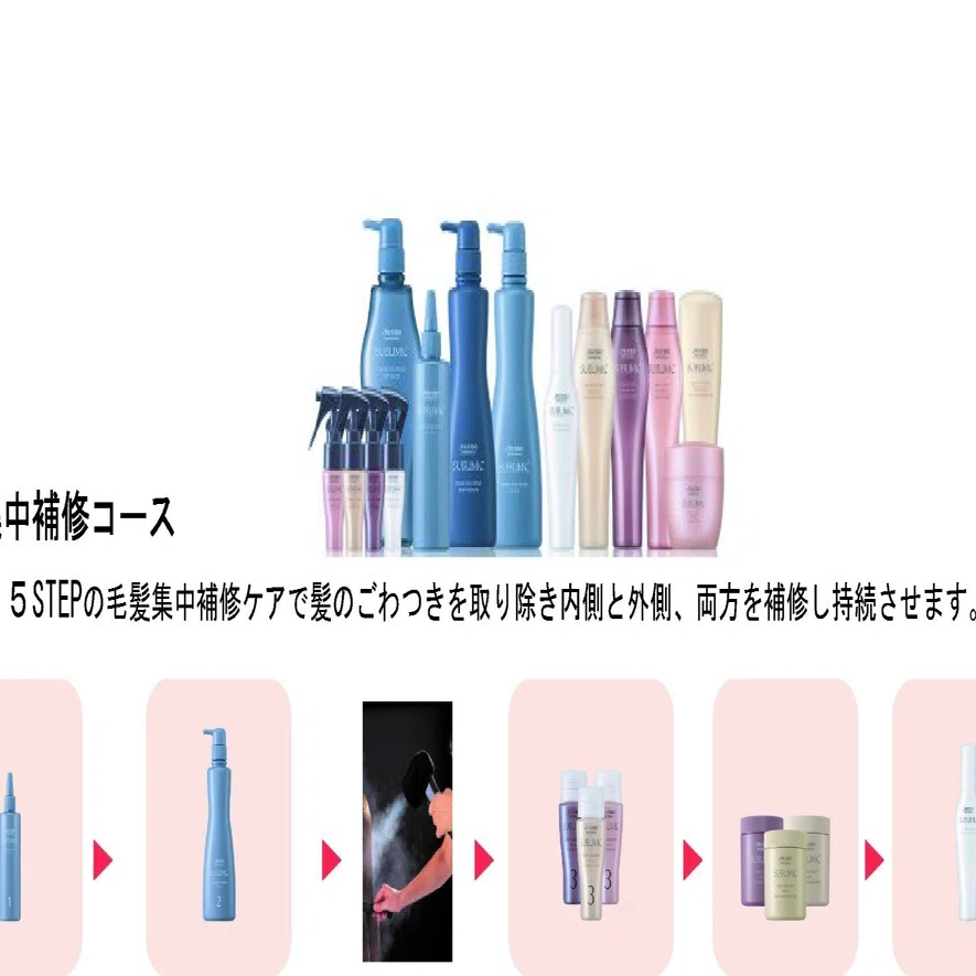 髪の手触りが変わる5STEPケア。資生堂サブリミック「集中補修コース