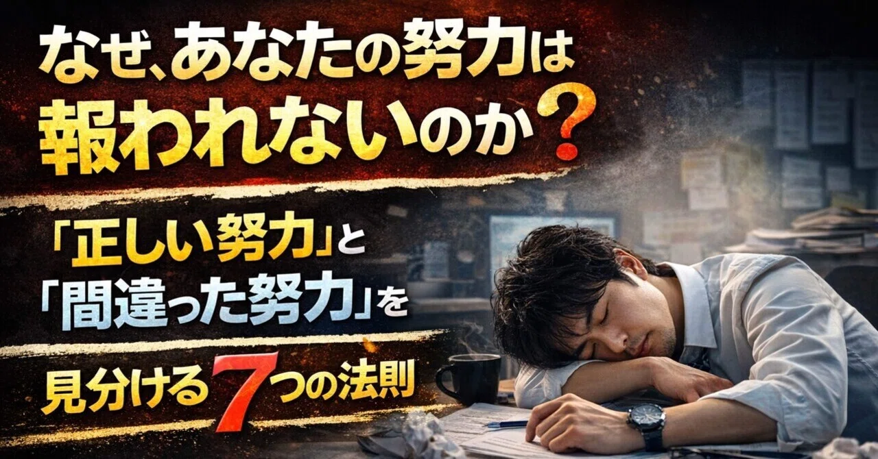 なぜ、あなたの努力は報われないのか 「正しい努力」と「間違った努力」を見分ける7つの法則|Yuki