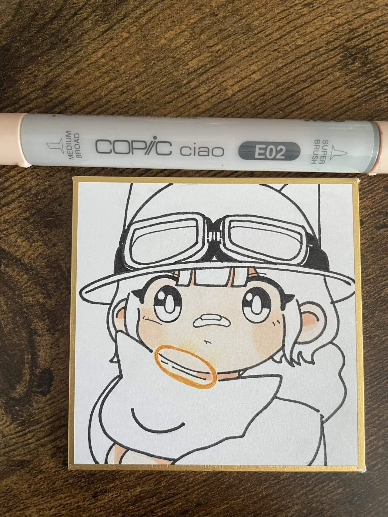 めさお流ミニ色紙原画が出来るまで｜めさおの文章🦈