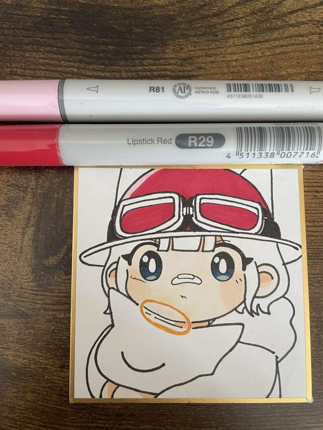 めさお流ミニ色紙原画が出来るまで｜めさおの文章🦈