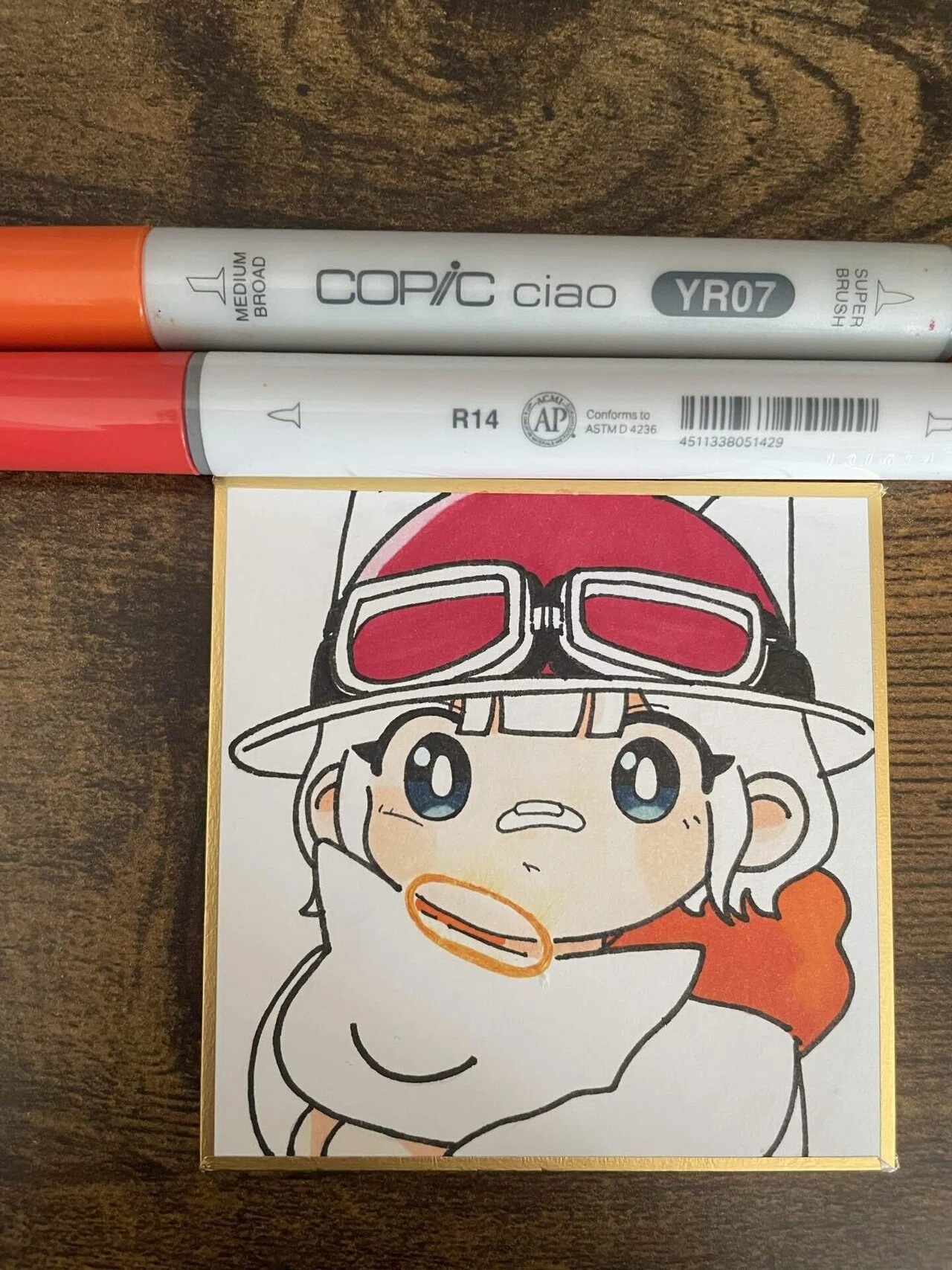 めさお流ミニ色紙原画が出来るまで｜めさおの文章🦈