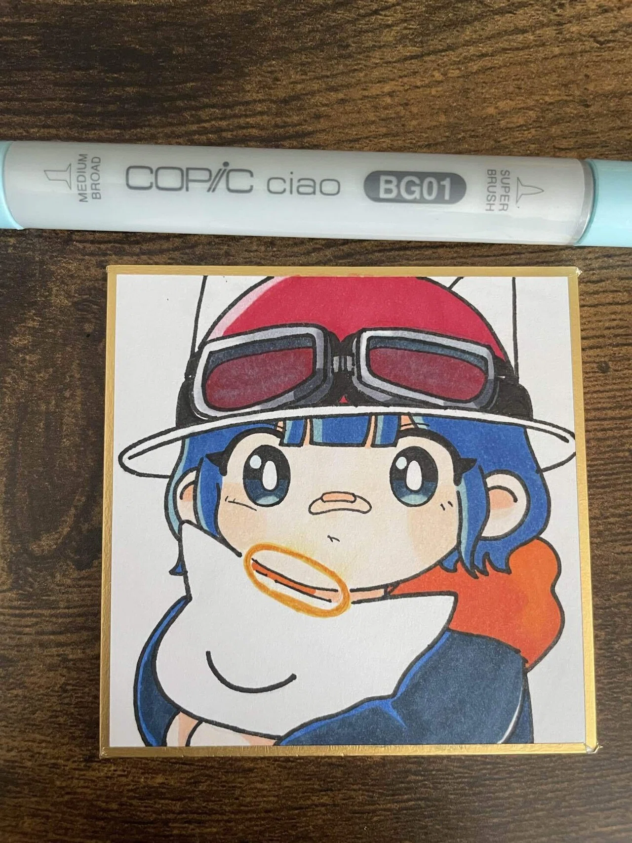 めさお流ミニ色紙原画が出来るまで｜めさおの文章🦈