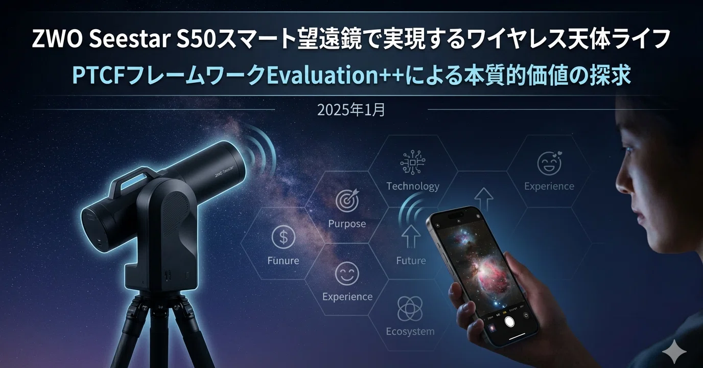 ZWO Seestar S50スマート望遠鏡で実現するワイヤレス天体ライフ PTCF 