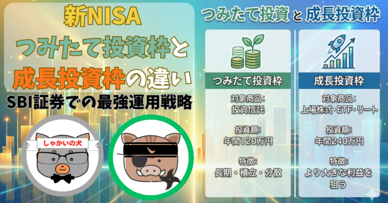 新NISAつみたて投資枠と成長投資枠の違い｜SBI証券での最強運用戦略