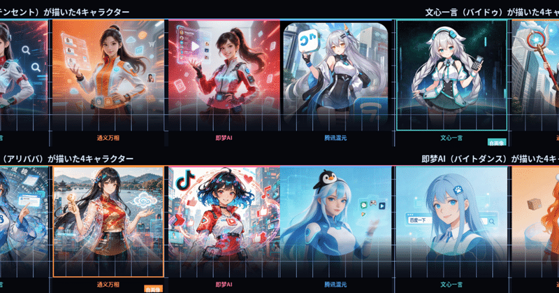 中国4大AIに萌えキャラを描かせたら、意外な“人間関係”が見えてきた（1）