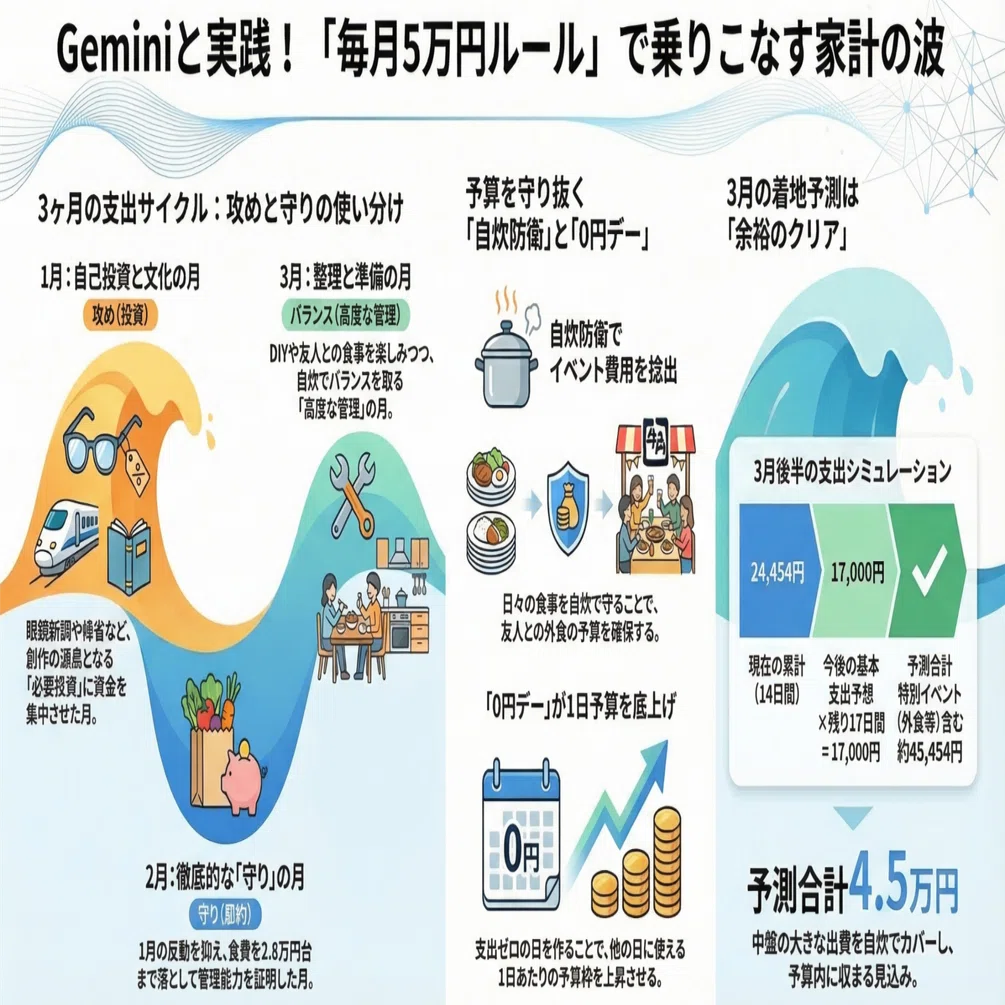3/16≫友人とご飯へのカウントダウンと自炊防衛] Geminiを使った僕の
