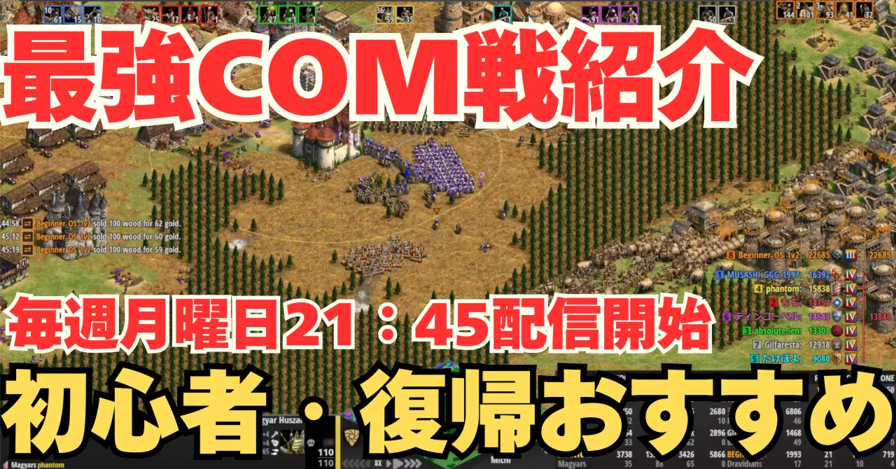 [AoE2DE] Strongest AI Match Review Commentary [Stream Introduction]｜もち ...