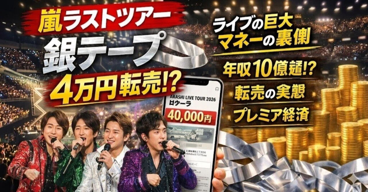 推定年収28億円】嵐ラストツアーで
