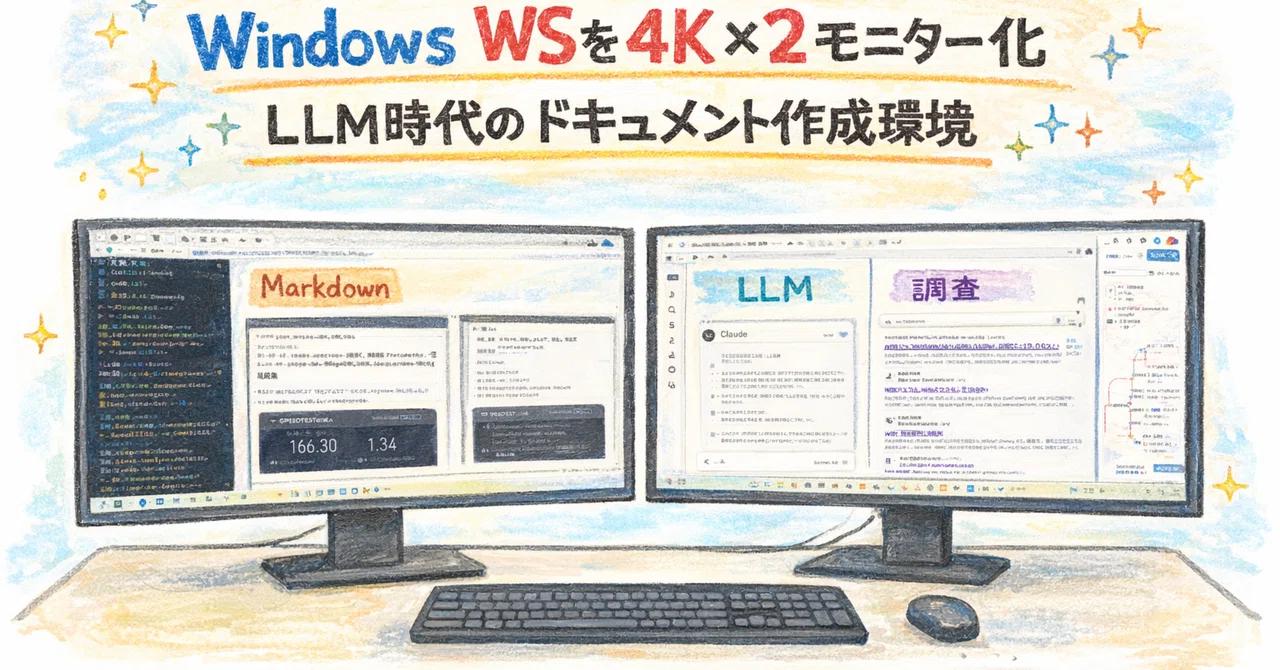 Windows WSを4K×2モニター化 ～ LLM時代のドキュメント作成環境｜谷山 亮治 | takumi.cloud | tokyoai ...