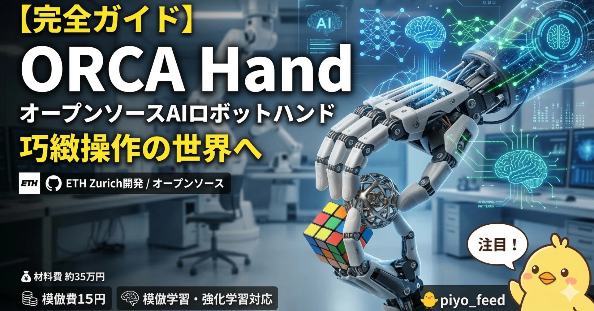 完全ガイド】ORCA Hand：オープンソースAIロボットハンドで始める巧緻
